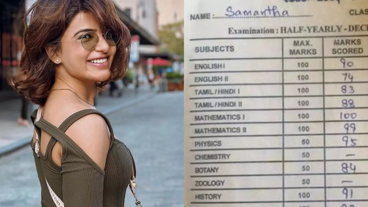 Samantha Ruth Prabhu's report card