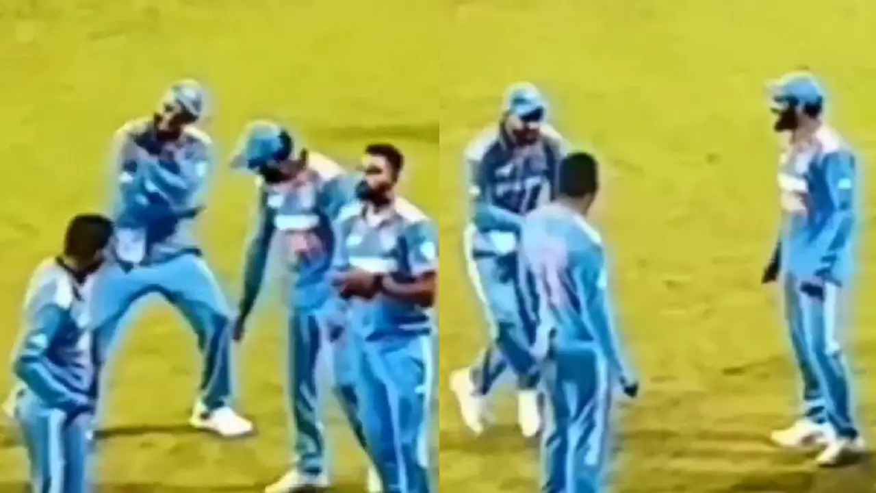 Virat Kohli and Ravindra Jadeja's hilarious dance moves during IND-SL Asia Cup 2023 match.