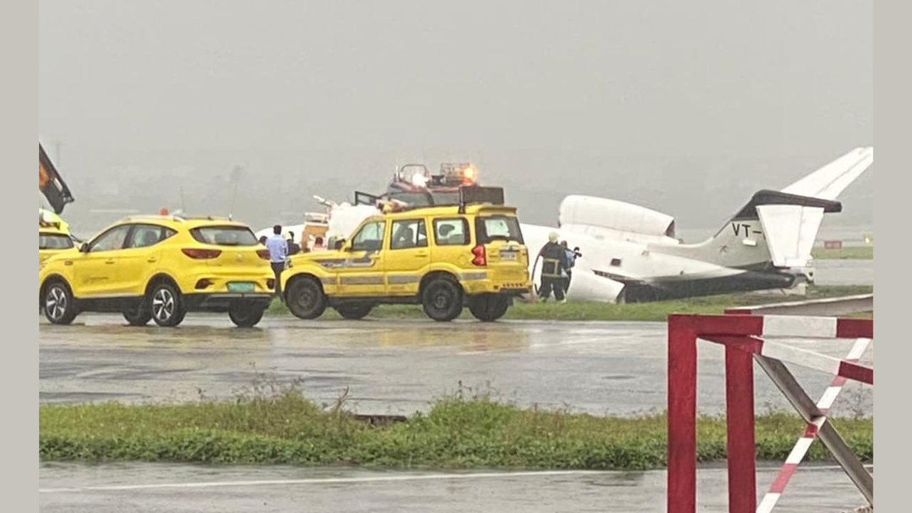 Private Plane Veers Off Mumbai Airport While Landing