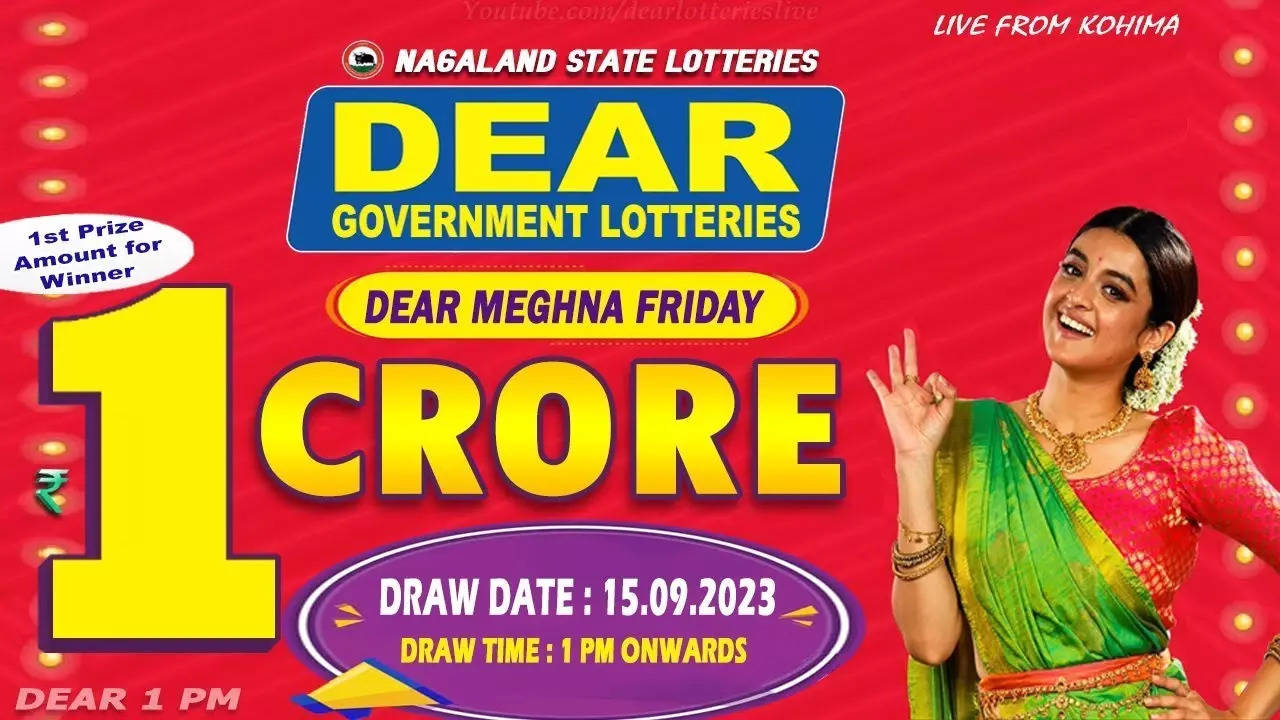 The first prize for Dear Meghna Friday Weekly Lottery is Rs 1 crore. | Image courtesy: Nagaland State Lotteries