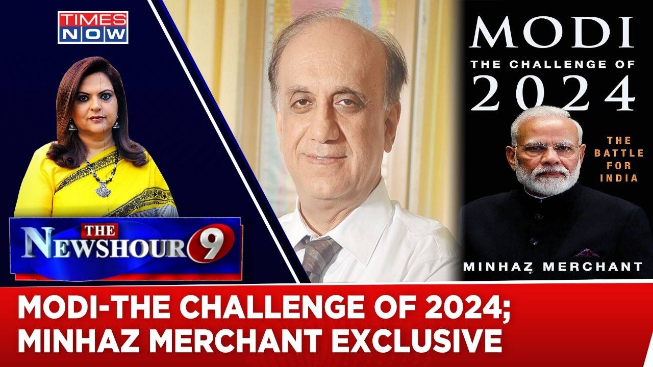 Minhaz Merchant With His Book ModiThe Challenge Of 2024 Newshour