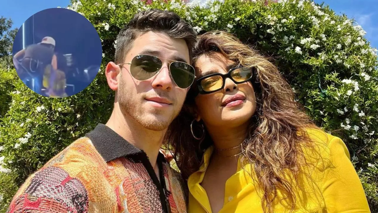 Nick Jonas Cutely Pulls Priyanka Chopra For A Quick Kiss As He Celebrates Birthday At Omaha Concert. WATCH