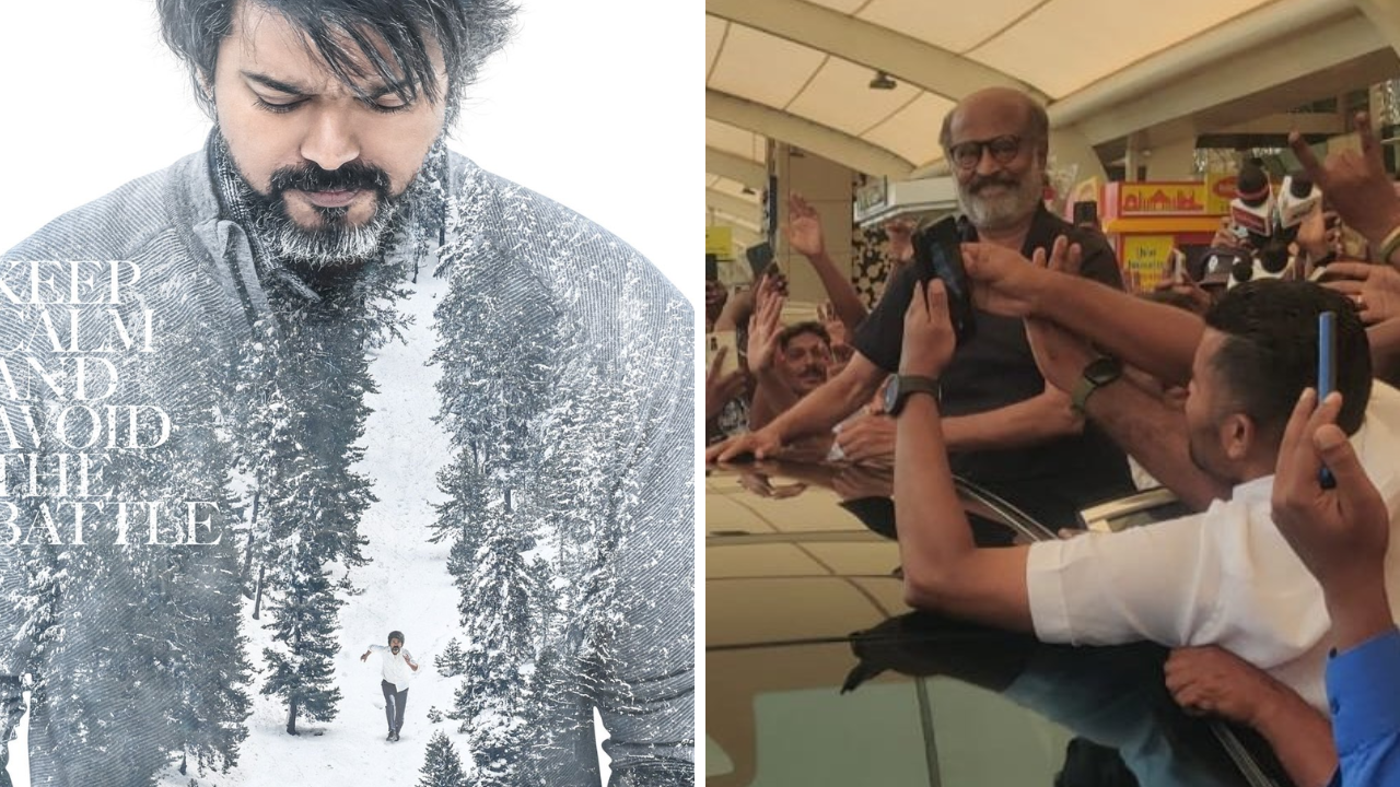 Top South News: Thalapathy Vijay's Leo Poster OUT, Rajinikanth Mobbed At Coimbatore Airport