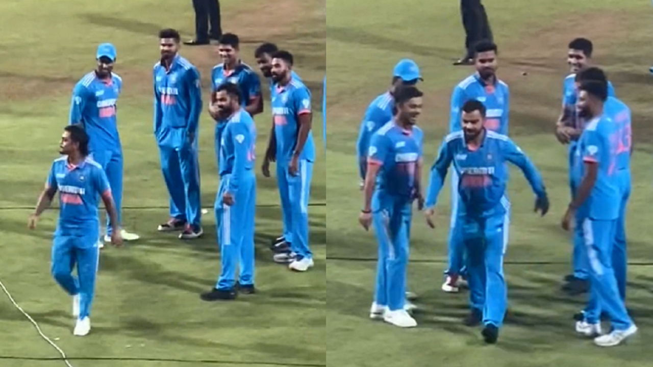 Ishan Kishan tries to mimic Virat Kohli's walking style