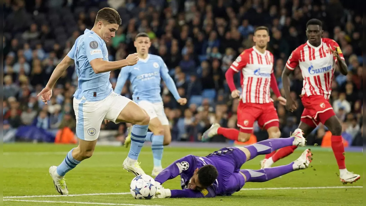 Manchester City beat Red Star Belgrade 3-1 in Champions League