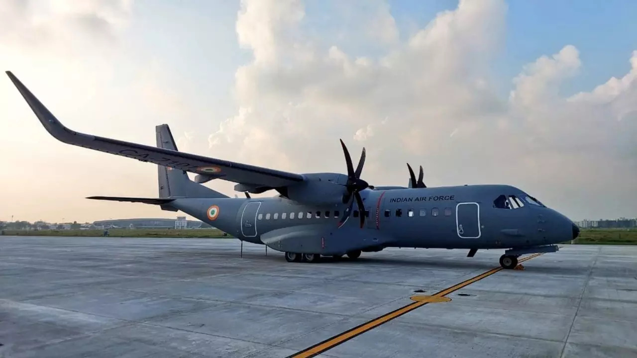 IAF New Transport Aircraft C-295 landed in Vadodara