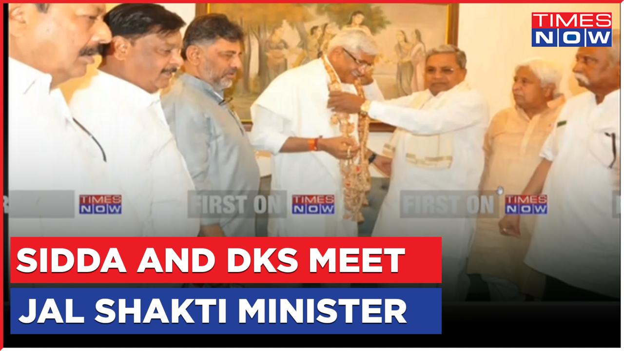 Breaking News Siddaramaiah And Dk Shivakumar Meet Jal Shakti Minister Over Cauvery Water Row 9618