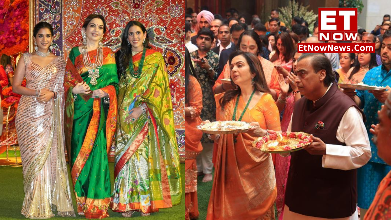 ​Nita Ambani along with her daughters-in-law Shloka Mehta and Radhika Merchant