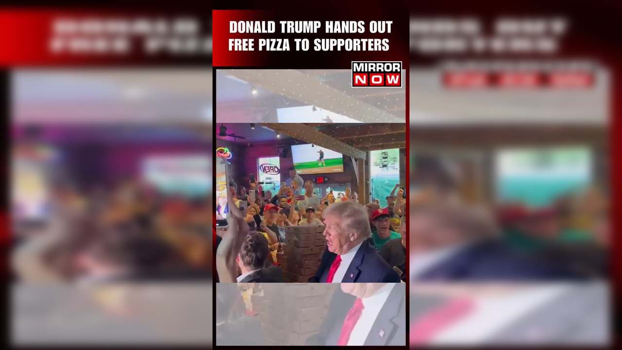 Video Shows Donald Trump Giving Out Free Pizza To Supporters in Iowa