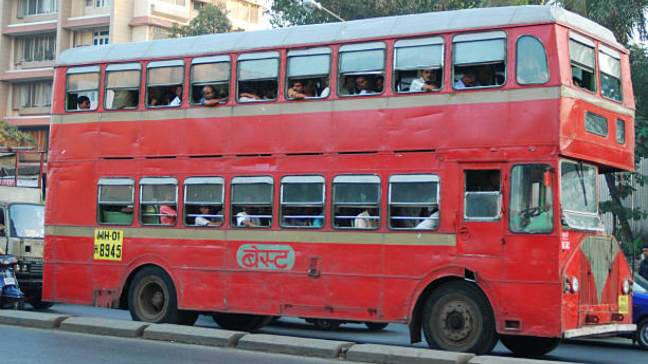 Double decker buses in Mumbai