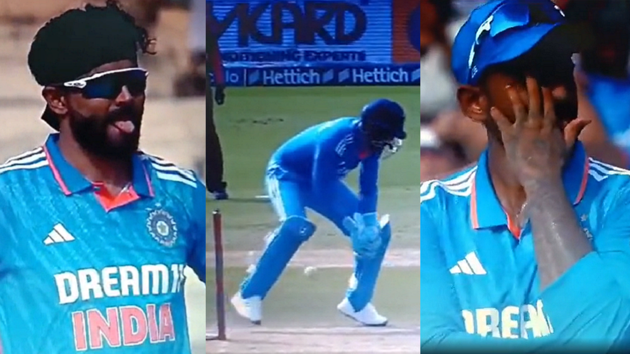 Ravindra Jadeja Suryakumar Yadav's reaction after KL Rahul misses easy run out goes viral