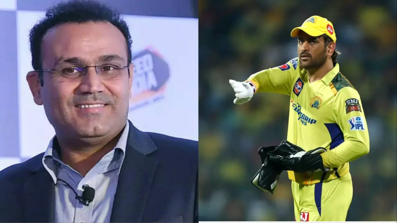 Virender Sehwag und Dhoni Kampf