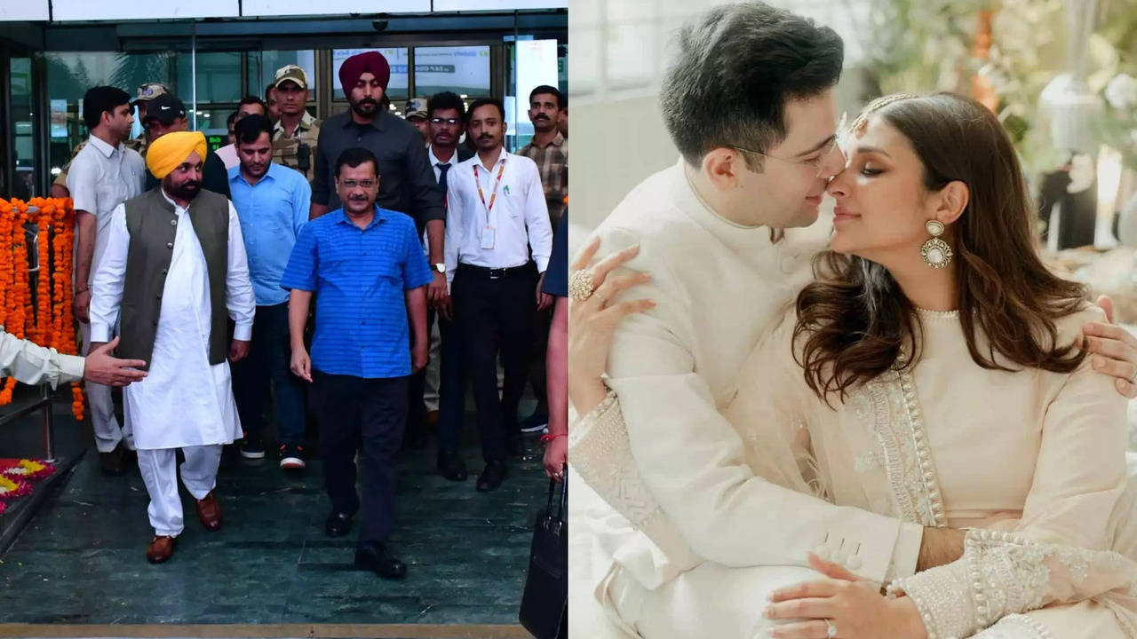 Parineeti-Raghav Wedding: Delhi CM Arvind Kejriwal, Punjab CM Bhagwant Mann Arrive In Udaipur For Grand Affair