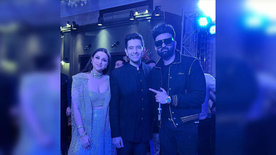 Parineeti Chopra Raghav Chadha Wedding LIVE Updates Duos FIRST Pic From Sangeet Out