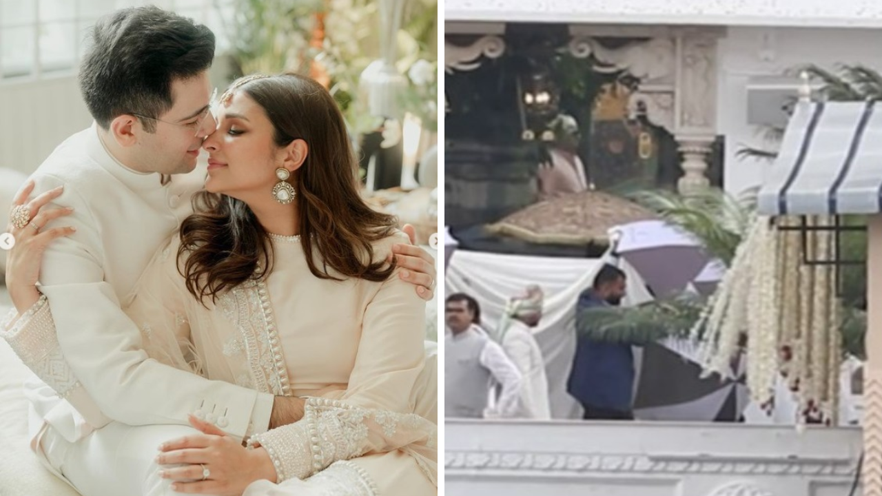 Parineeti-Raghav Wedding: Bride-Groom Use Umbrellas To Hide Outfits From Paps. Netizens Say 'Kitna Natak Hai Re'
