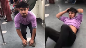 Daring Backflip Attempt In Delhi Metro Takes A Humiliating Turn Watch