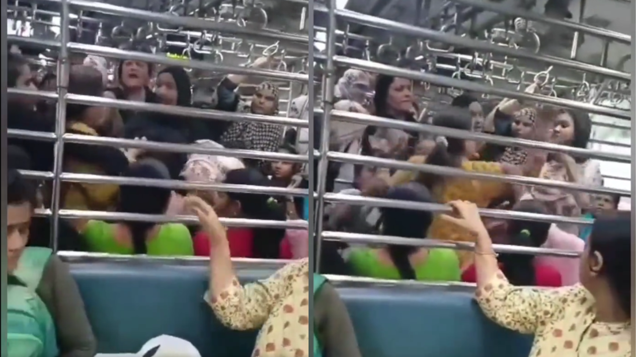 On Camera: ‘War’ In Mumbai Local As Women Slap Each Other, Pull Hair