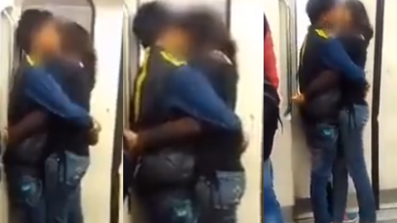 Couple Caught Kissing In Delhi Metro, Video Goes Viral