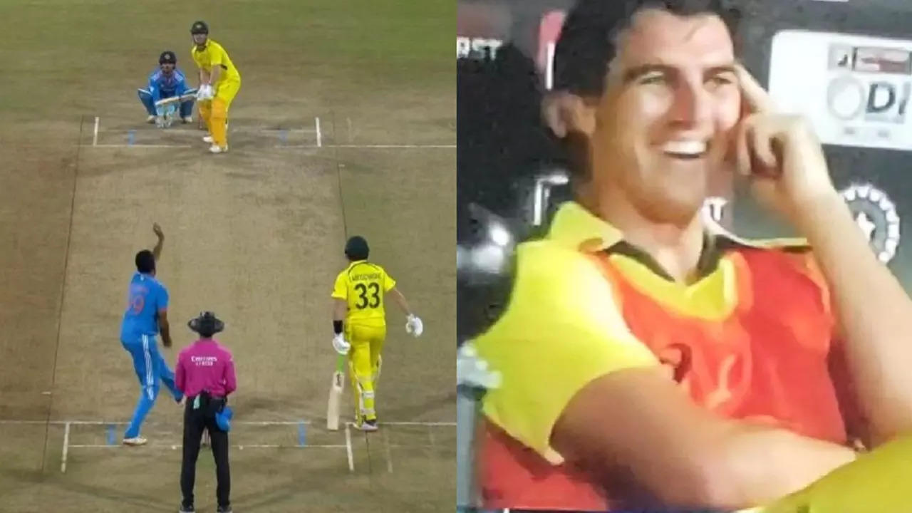 Pat Cummins reaction after David Warner turns right-handed batter to hit four against Ashwin goes viral.