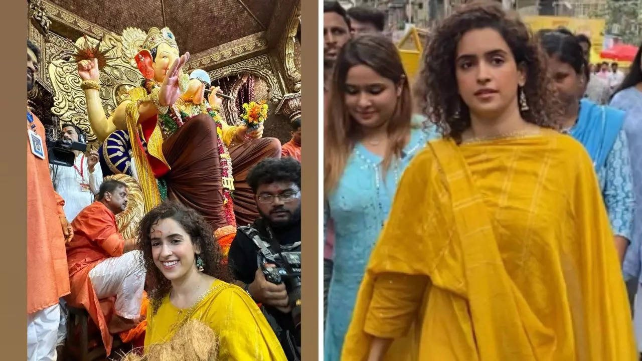 Sanya Malhotra visits Lalbaugcha Raja