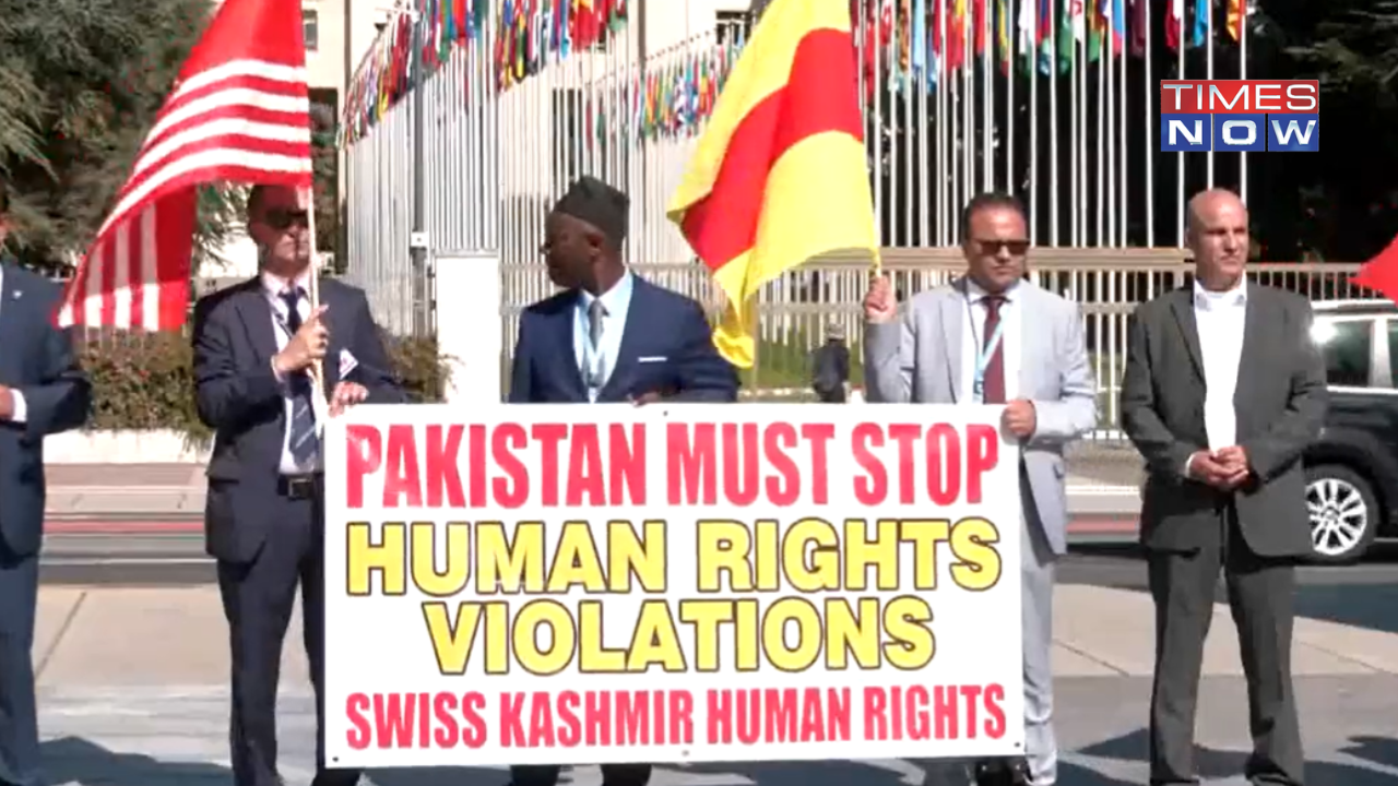 'We Are Facing Slavery:' PoK Activists Demand Pakistan's Exit In Protest Outside UNCHR