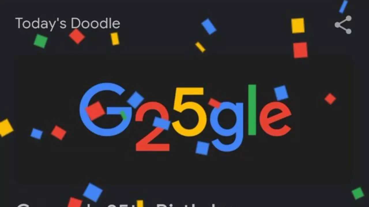 Google is celebrating its 25th birthday with a special doodle