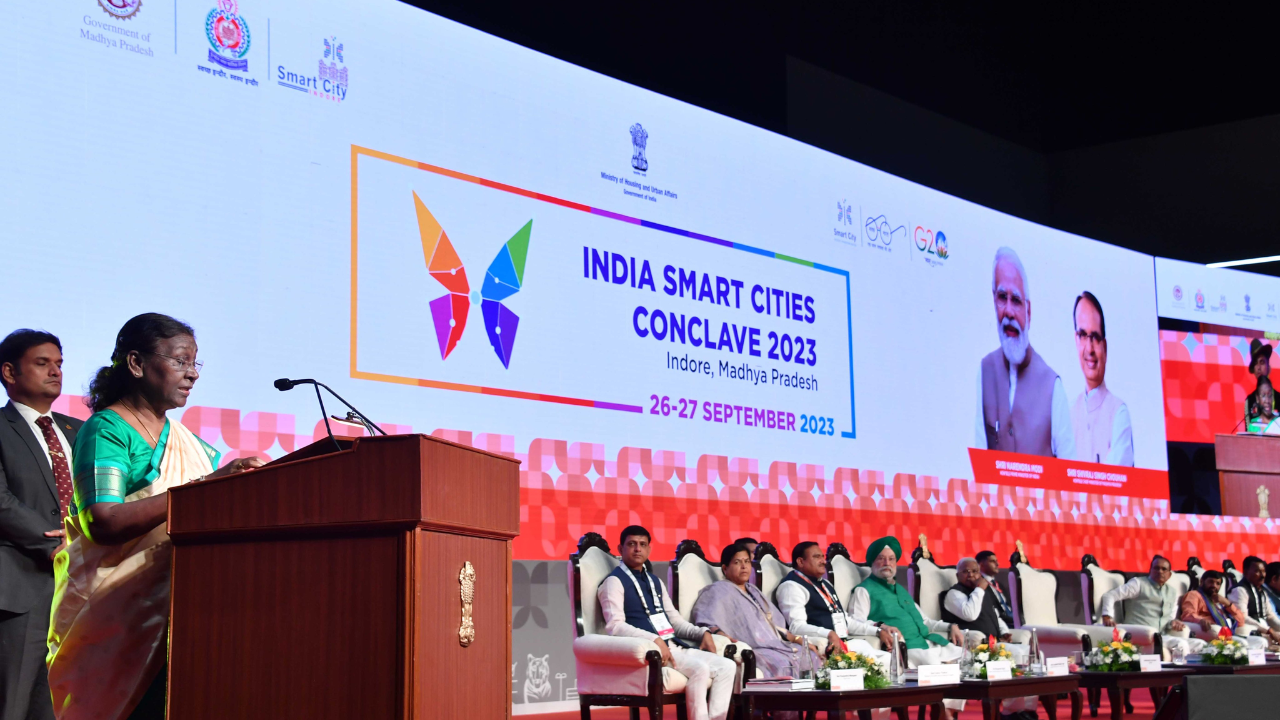 President of India, Smt Droupadi Murmu graced the India Smart Cities Conclave 2023 at Indore, Madhya Pradesh