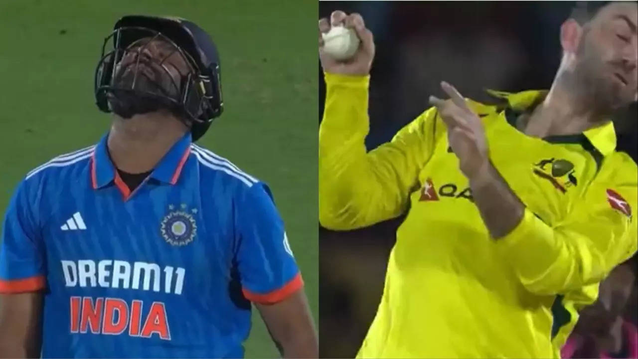 WATCH: Rohit Sharma Shouts In Anger After Glenn Maxwell Takes Freak Catch To Dismiss India Captain