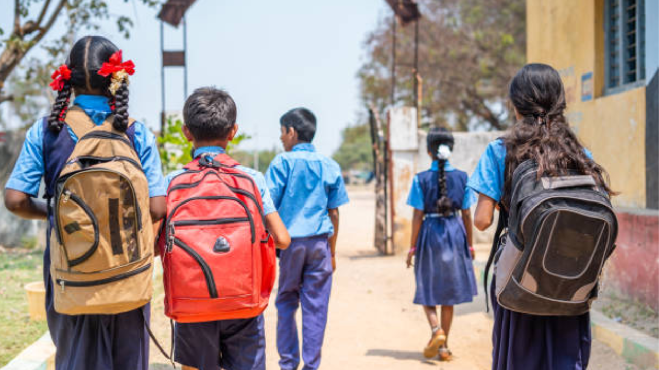 Assam: Sila Mari village students cross stream on makeshift boat to reach school