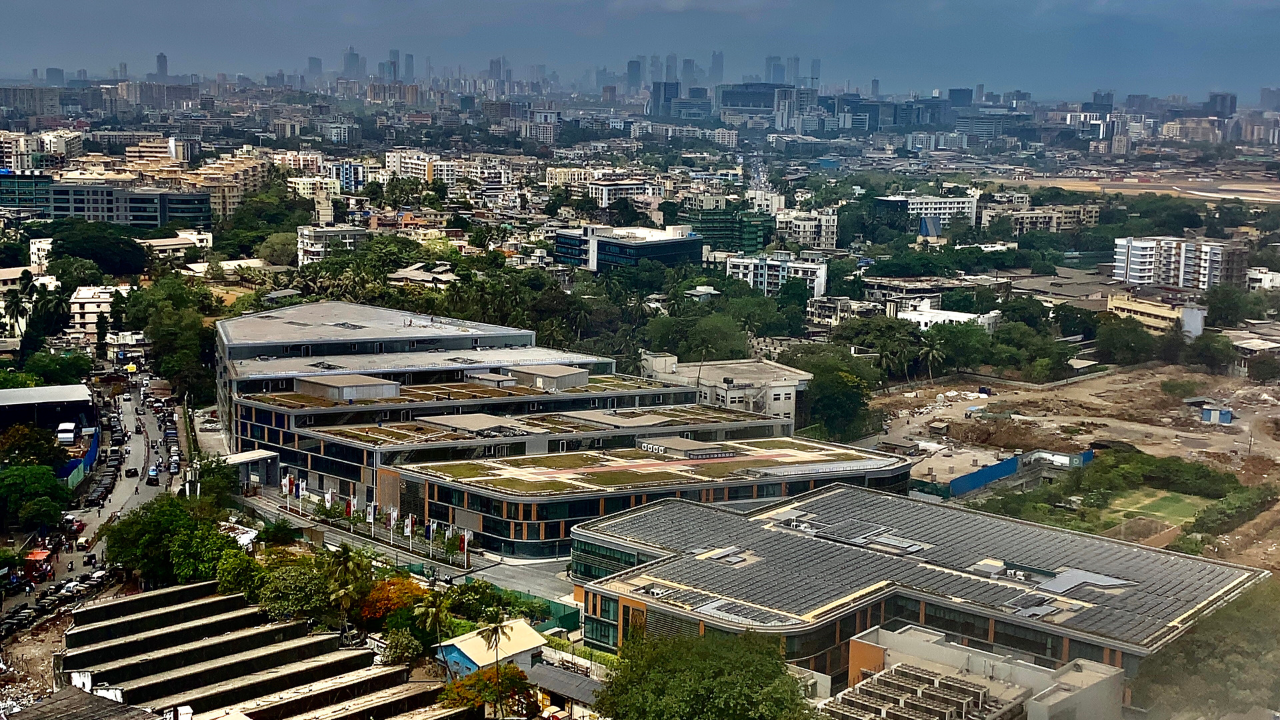 An aerial view of Mumbai's Bandra Kurla Complex