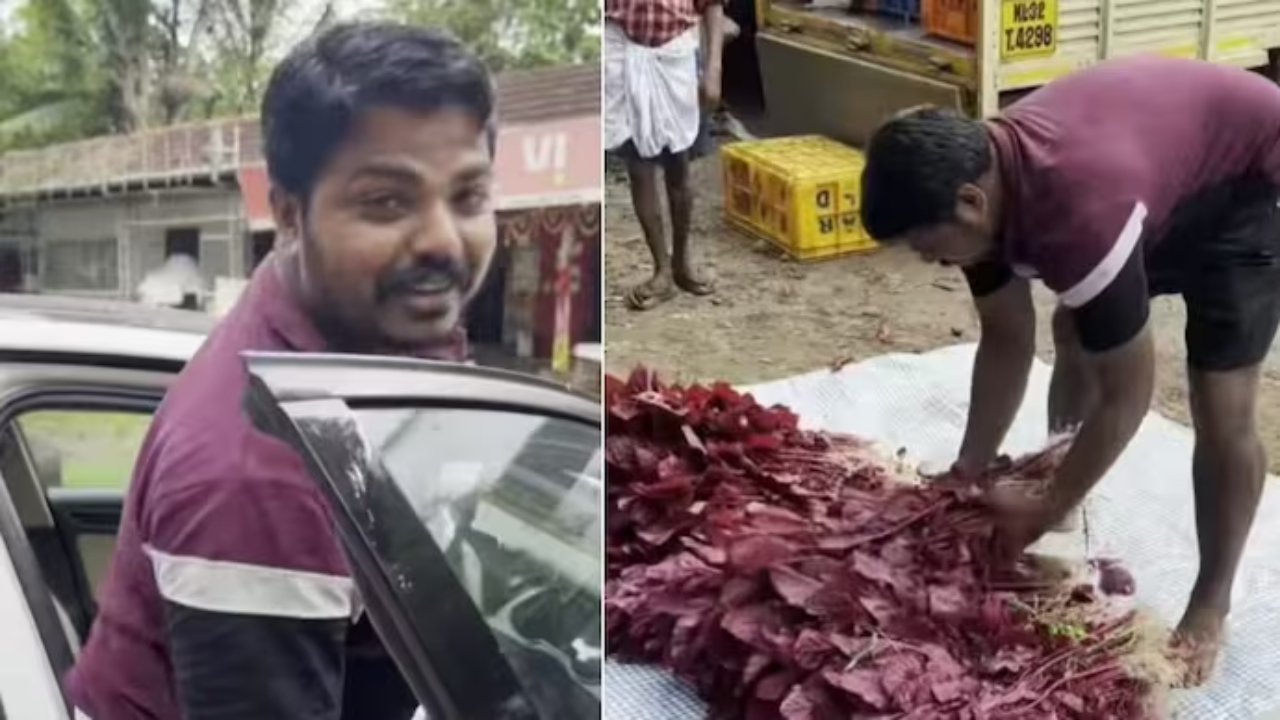 Farmer From Kerala Arrives In Audi To Sell Vegetables in Market