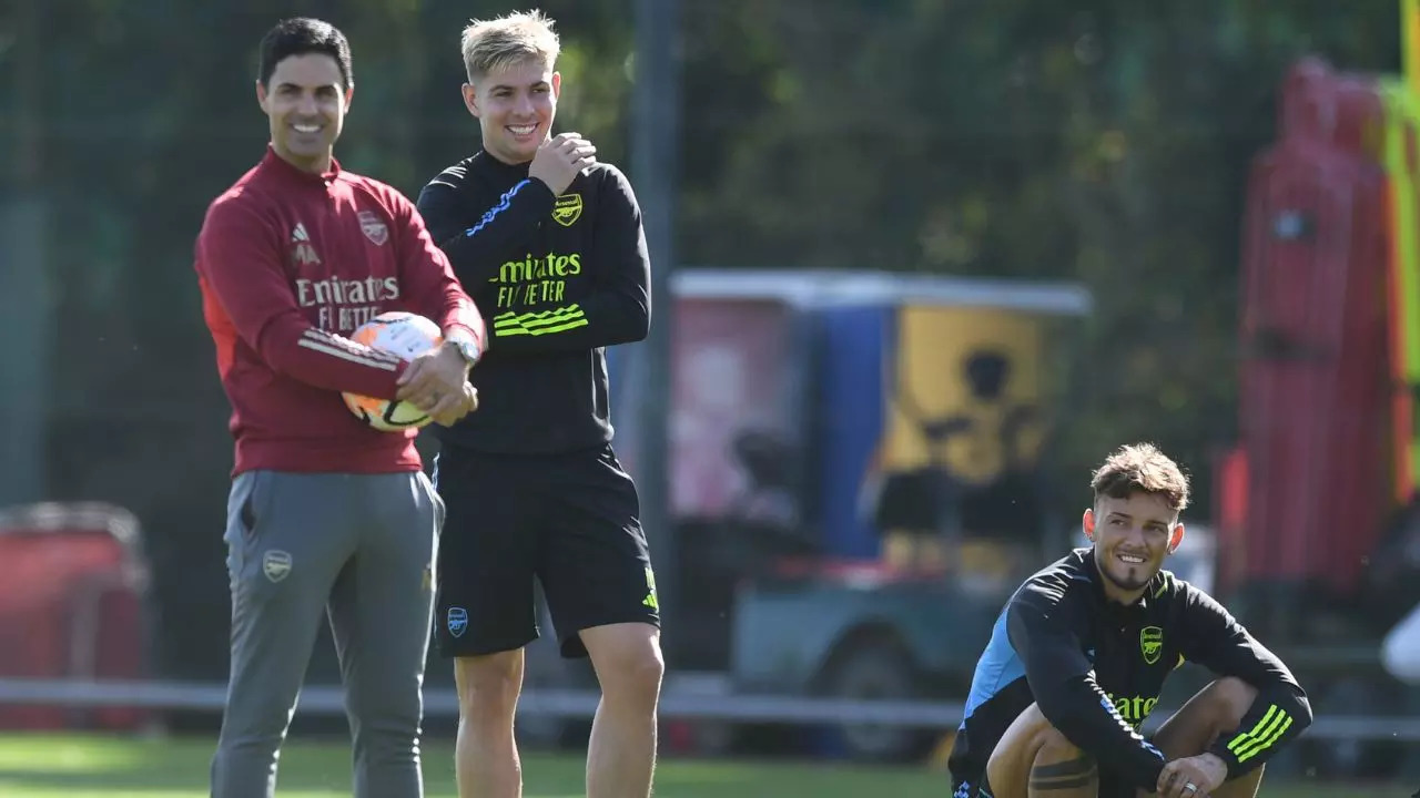 Mikel Arteta, Emile Smith Rowe & Benjamin White