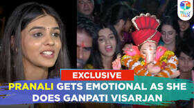 YRKKH fame Pranali Rathod aka Akshara gets SENTIMENTAL as she bids farewell to Lord Ganesha with her team