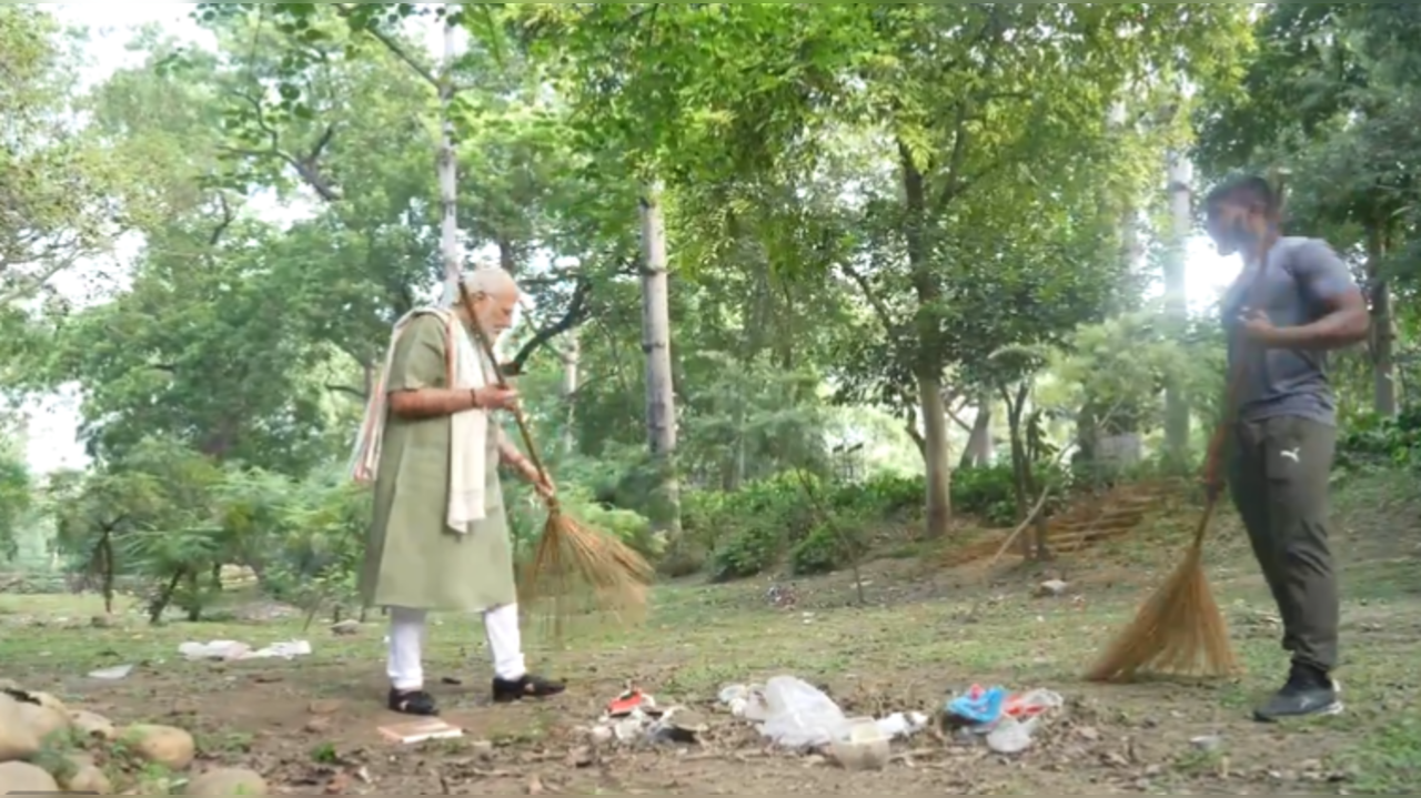 PM Modi broom