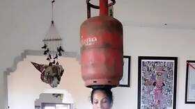 Woman Dances On Top Of Matka With Gas Cylinder On Her Head Stuns Netizens Watch