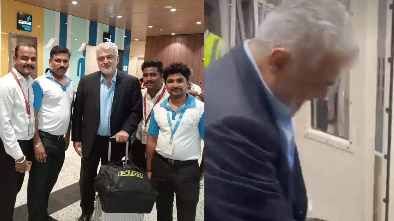 Ajith Kumar Jets Off To Azerbaijan For VidaaMuyarchi Shoot, Actor's Airport Videos Go VIRAL