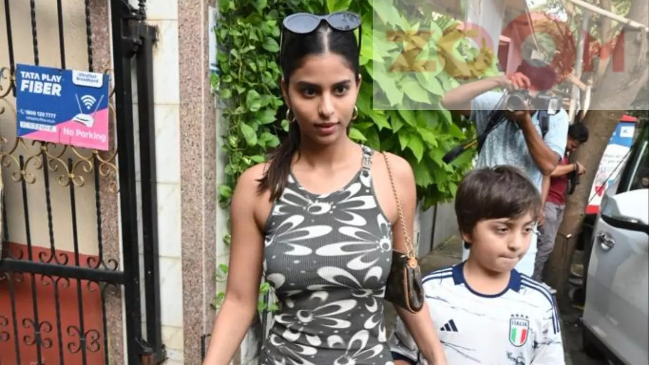 EXCLUSIVE! Suhana Khan Steps Out In Style With Brother AbRam. PICS