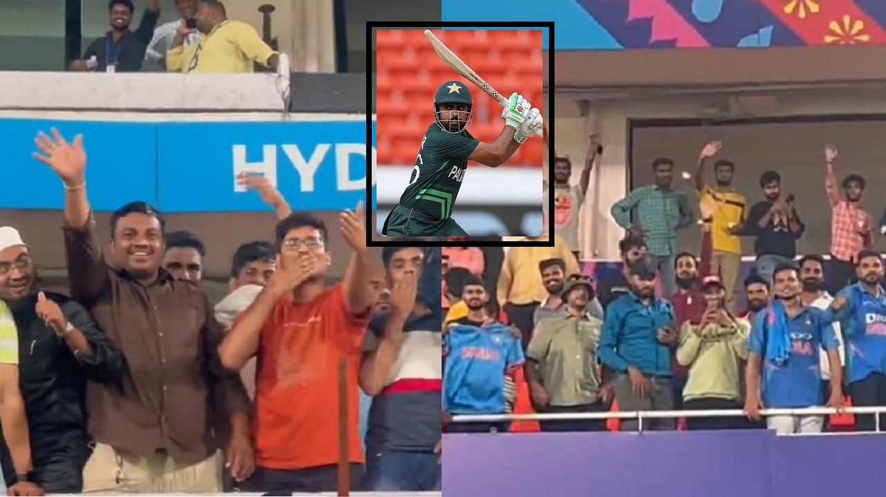 PCB share video of Indian fans cheering for Babar Azam during ODI Wrold Cup 2023 warm-up match