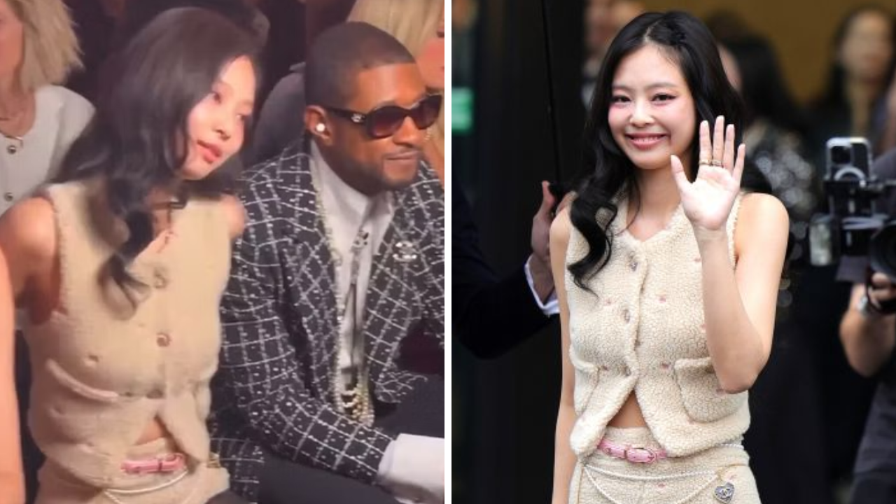 Blackpink's Jennie With Usher At Paris Fashion Week 2023