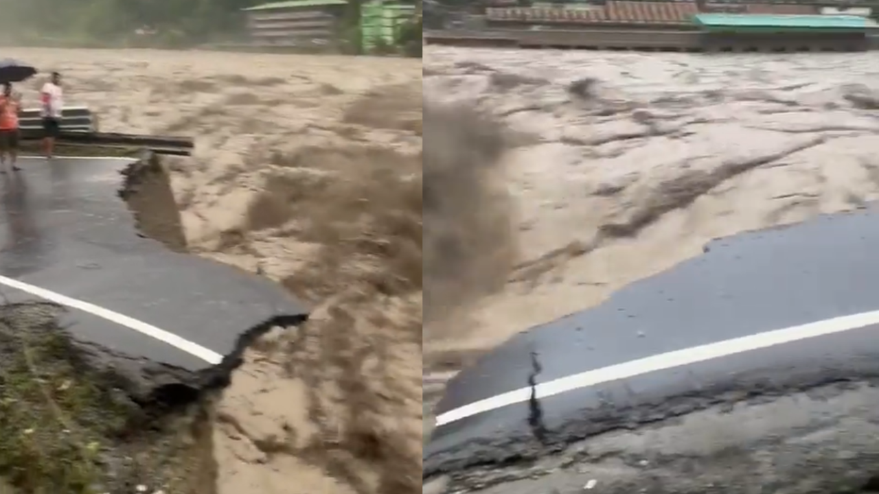 VIDEO: Roads, Bridges Wash Away As Flash Floods Hit Sikkim | 10 Points ...