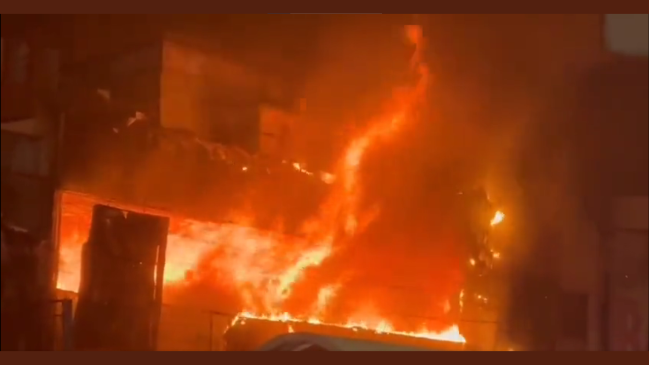 Massive Fire Breaks Out At Furniture Shop Near Hyderabad’s KPHB Metro Station