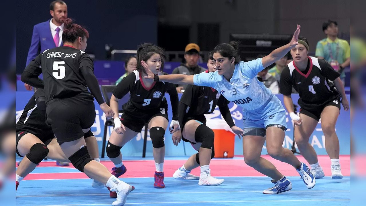 India beat Chinese Taipei in women's kabaddi final.