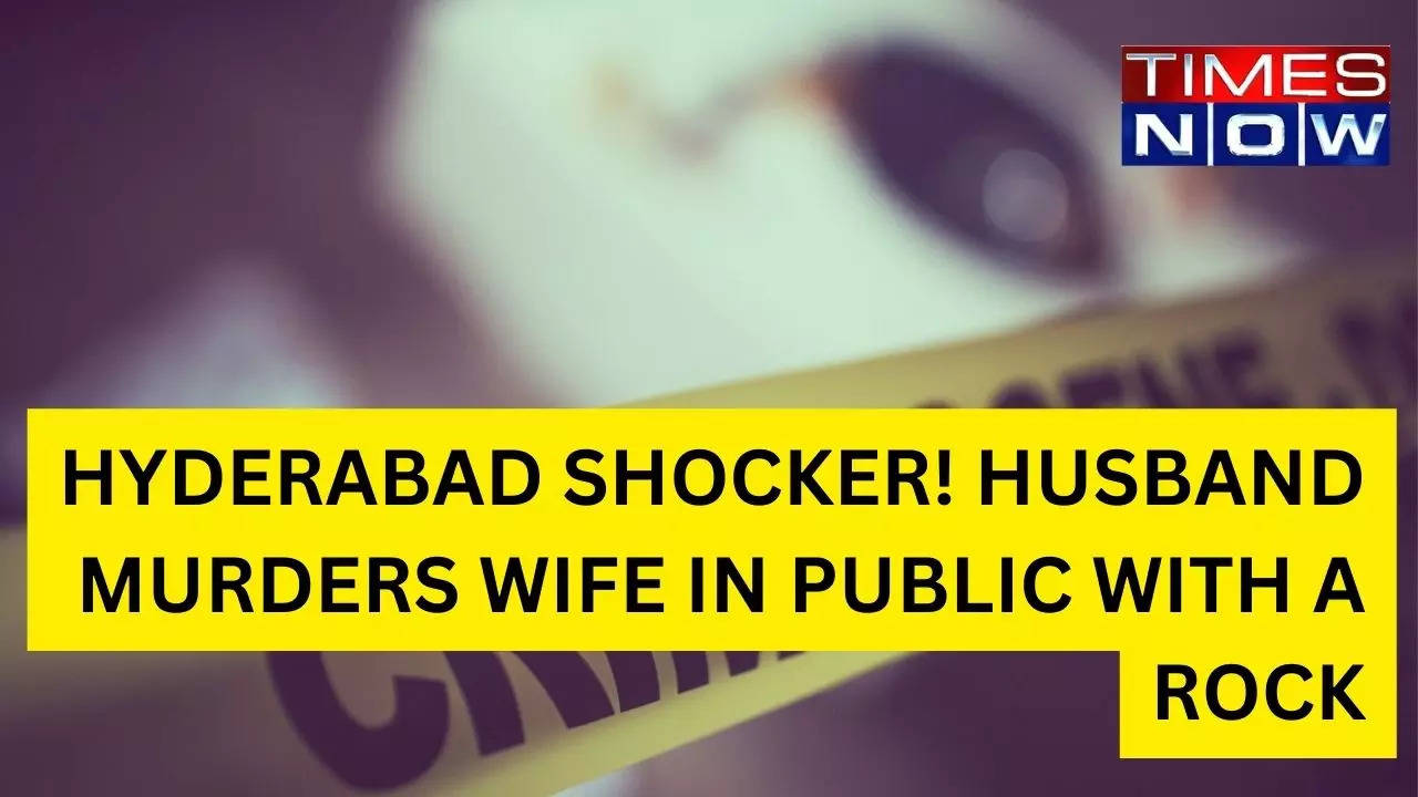 Hyderabad News Husband Kills Wife In Public With Rock After Following Her Around Crime News 0443