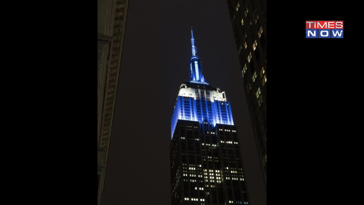 WATCH | New York's Empire State Building Lit Up In Blue and White to Show Solidarity with Israel