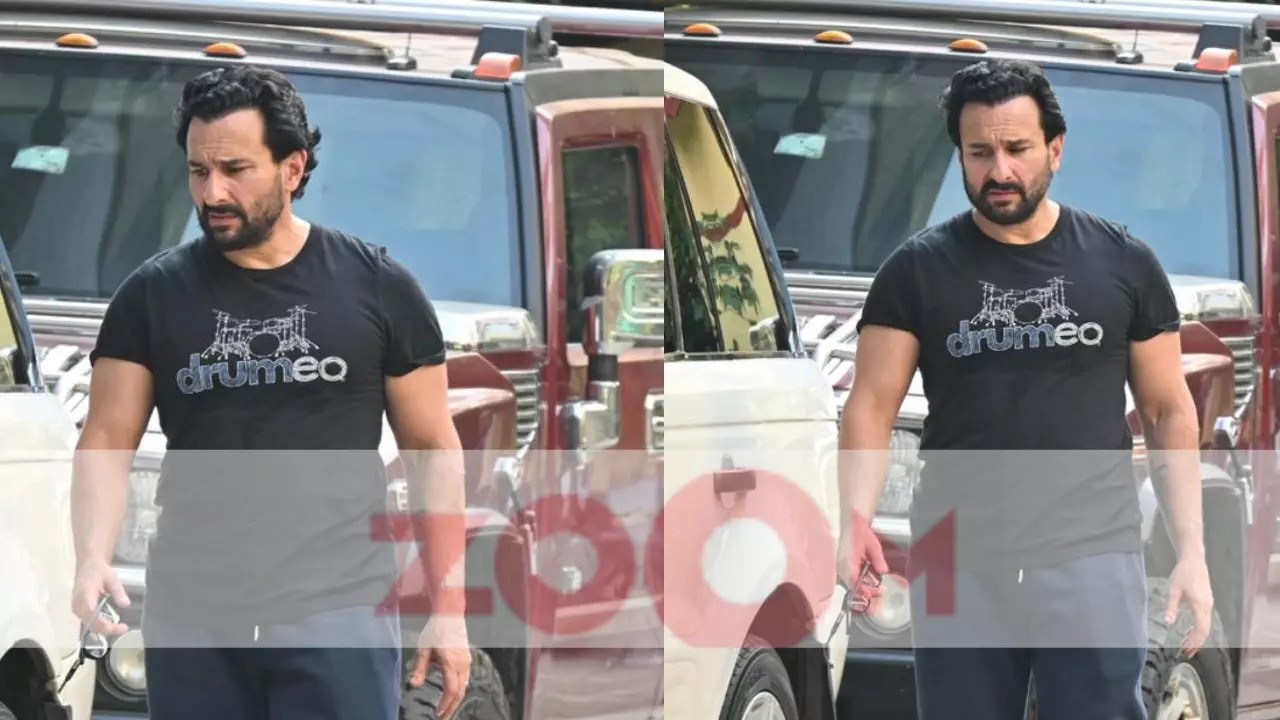 Exclusive! Saif Ali Khan Oozes Sturdiness Post Sweaty Gym Session In Bandra. PICS