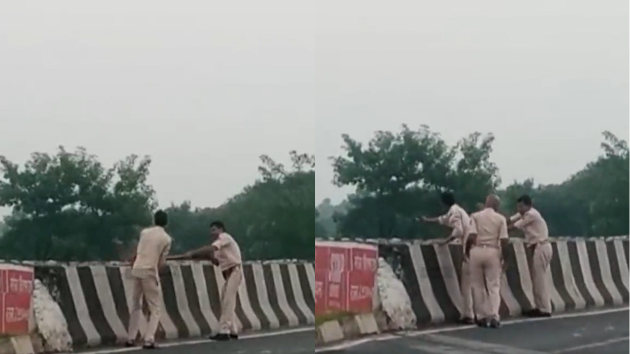 bihar police caught on camera