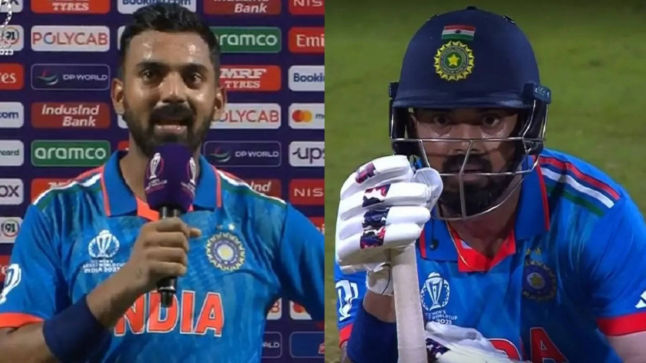 KL Rahul's disappointed reaction after sealing India's six-wicket win over Australia in ODI World Cup 2023 with a six goes viral