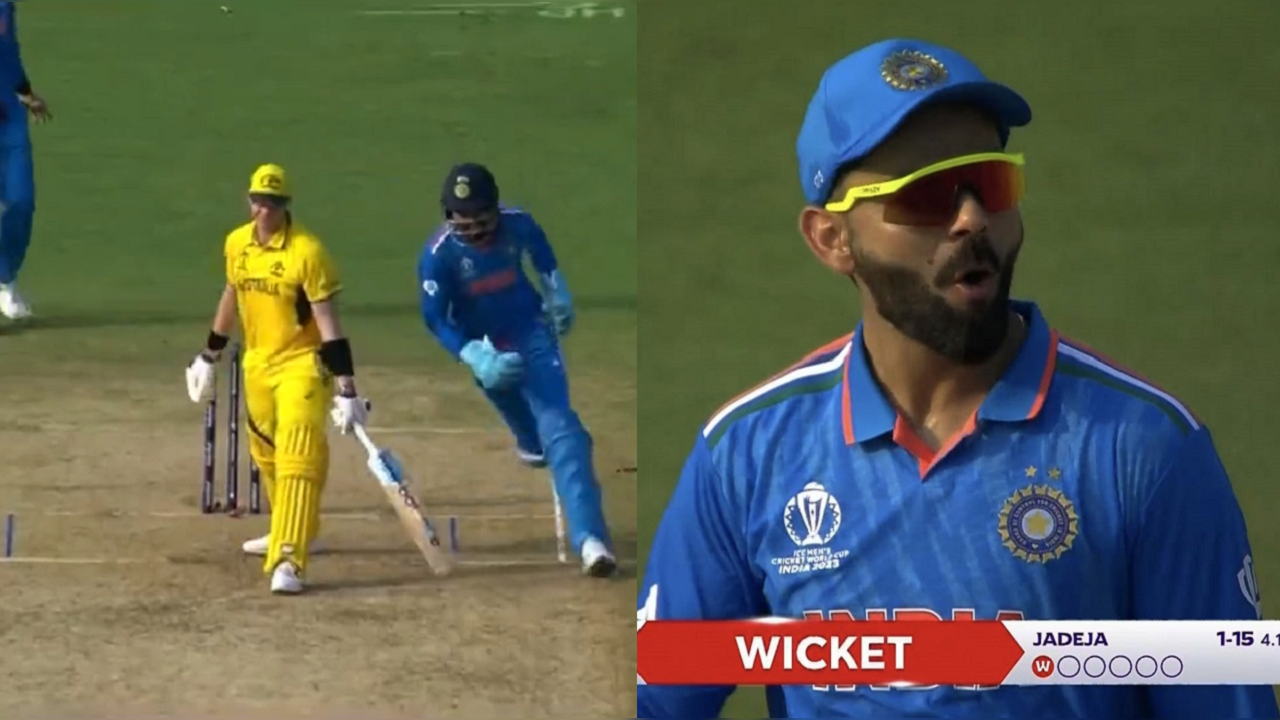 Virat Kohli's shell-shocked reaction after Ravindra Jadeja dismiss Steve Smith with a beauty goes viral