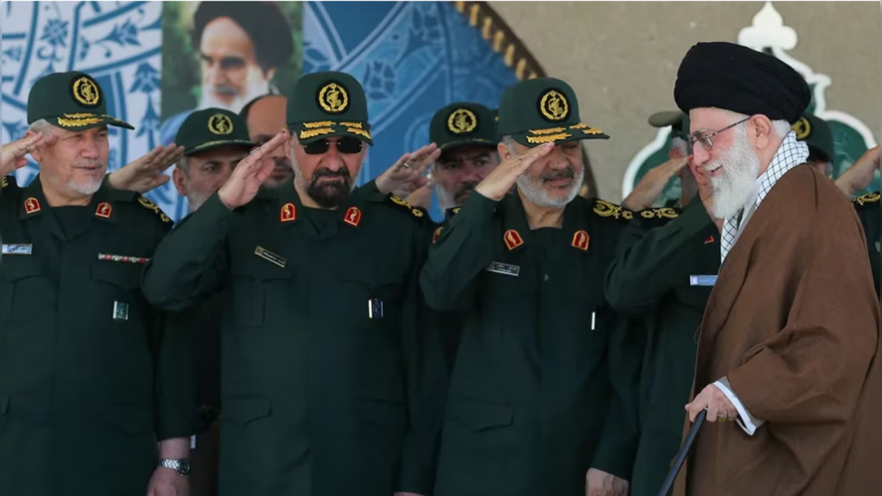 Iran General Rahim Yahya Safavi and Ayatollah Ali Khamenei celebrate Hamas Attack on Israel