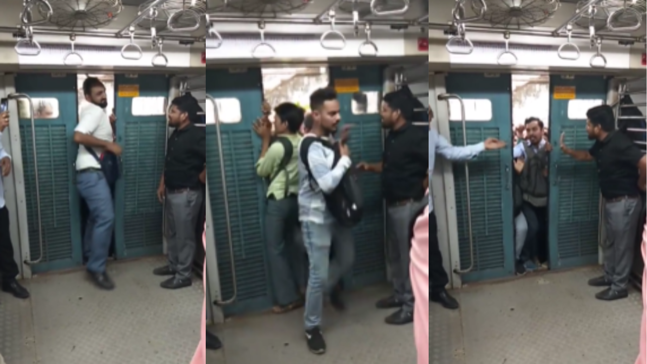 Watch| Mumbai Local Train Passengers Force Way Inside Train Even Before Doors Open